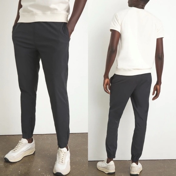 Onia men’s 360 Tech pants joggers in Black Zipper ankle snap pocket  32 - Picture 1 of 12